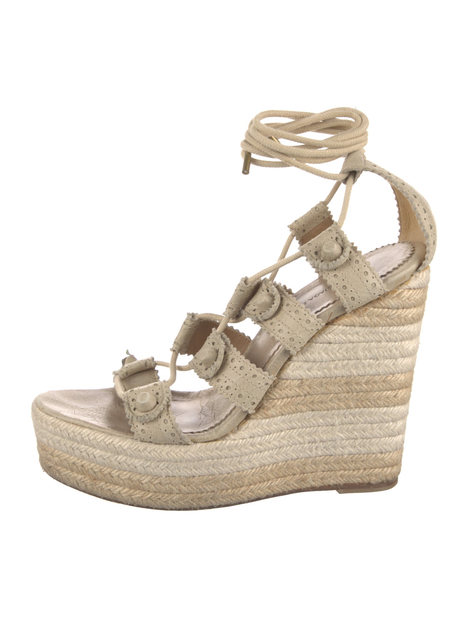 Balenciaga Jute Lasercut Accents Espadrilles